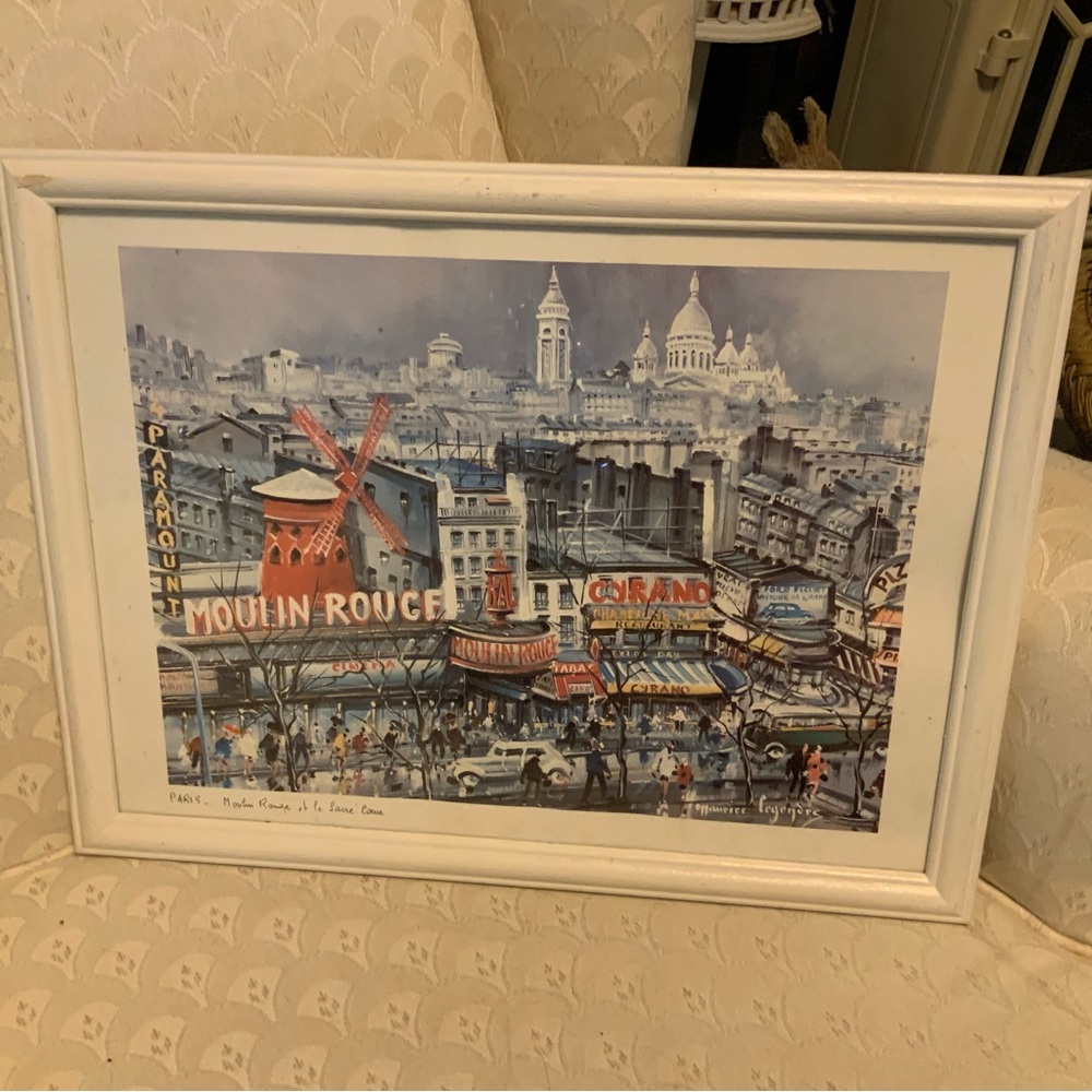 Paris Moulin Rouge Framed Art Print Maurice Legendre Vintage Collectible print - Picture 2 of 6
